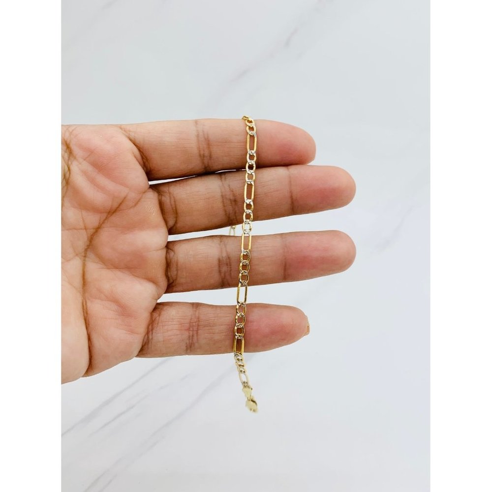❤️ Real 10k Gold Bracelet figaro 7”